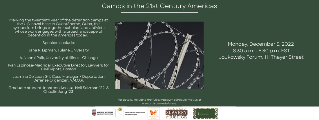 Event poster for Camps in the 21st Century Americas